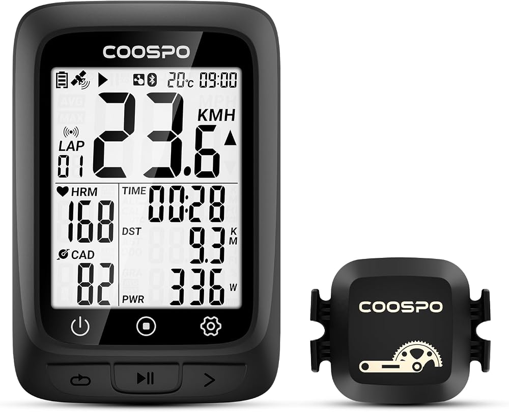 CooSpo BC107 Bike Computer GPS ANT+ Bluetooth 2.4 inch LCD IP67