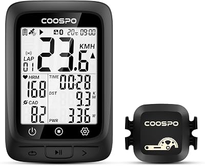 CooSpo BC107 Bike Computer GPS ANT+ Bluetooth 2.4 inch LCD IP67