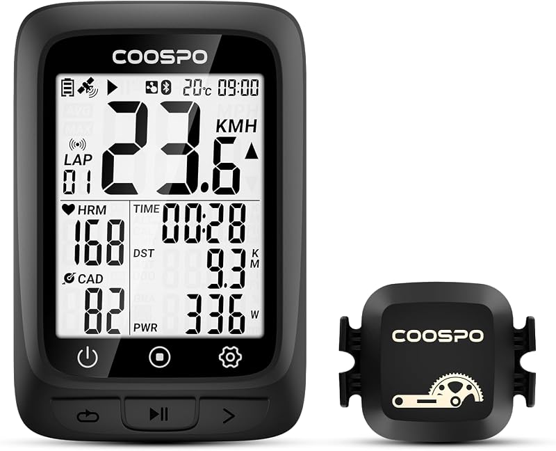 CooSpo BC107 Bike Computer GPS ANT+ Bluetooth 2.4 inch LCD IP67