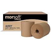 Morsoft Controlled Towels, Y-Notch, 8-inch x 800 ft, Kraft, 6/Carton (400RY)