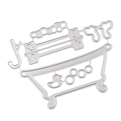 B Baosity Kinder Badewanne Präge Stanzformen Schablonen Scrapbooking Präge DIY Handwerk Frohe Weihnachten Metall