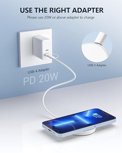 Magnetic Wireless Charger,Qi-Certified Wireless Charging Pad Mag