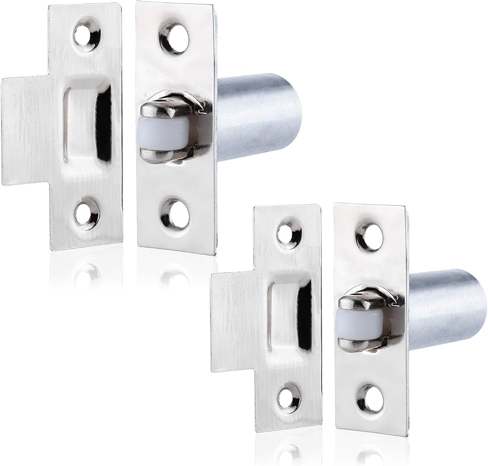 XFORT Adjustable Roller Catch Polished Chrome Ball Door Latch Cupboard Cabinet