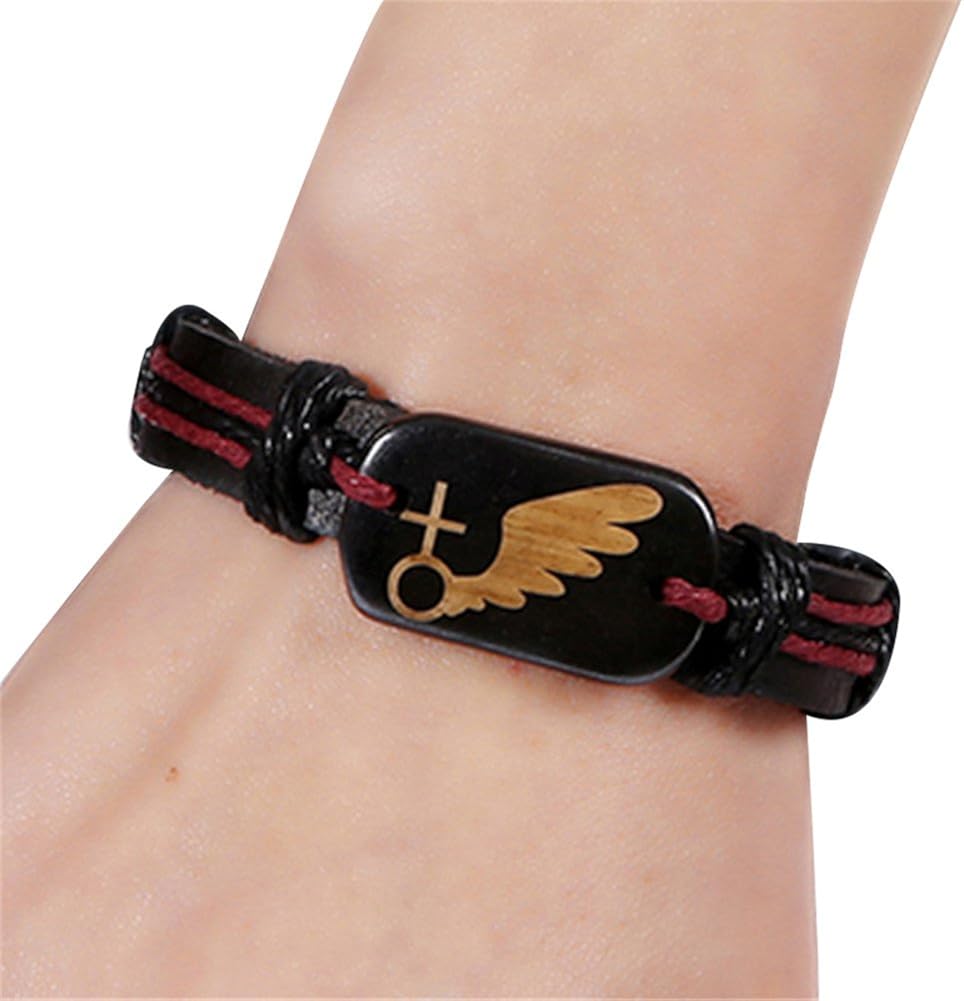Cosanter Bracelets Woven Leather Retro Bracelet Lovers Bracelets(Women