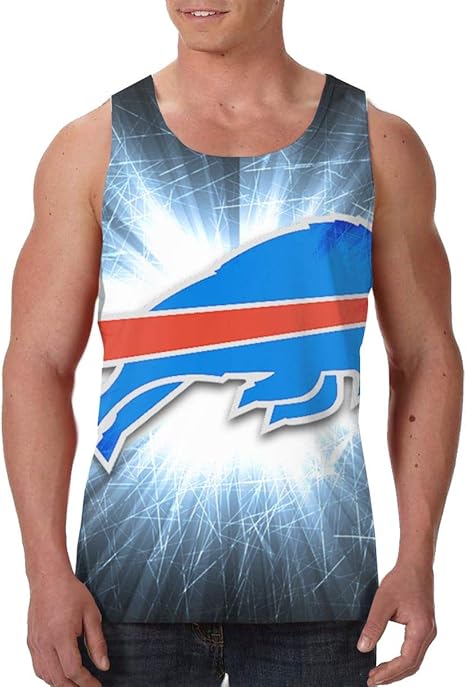 Amazon.com: Men's 3D Printed Buffalo Bills Classic Sleeveless Tank Top Shirts: Clothing