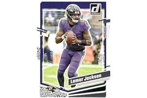 PANINI TABLOID 2023 DONRUSS #18 LAMAR JACKSON BALTIMORE RAVENS FOOTBALL OFFICIAL TRADING CARD OF NFL