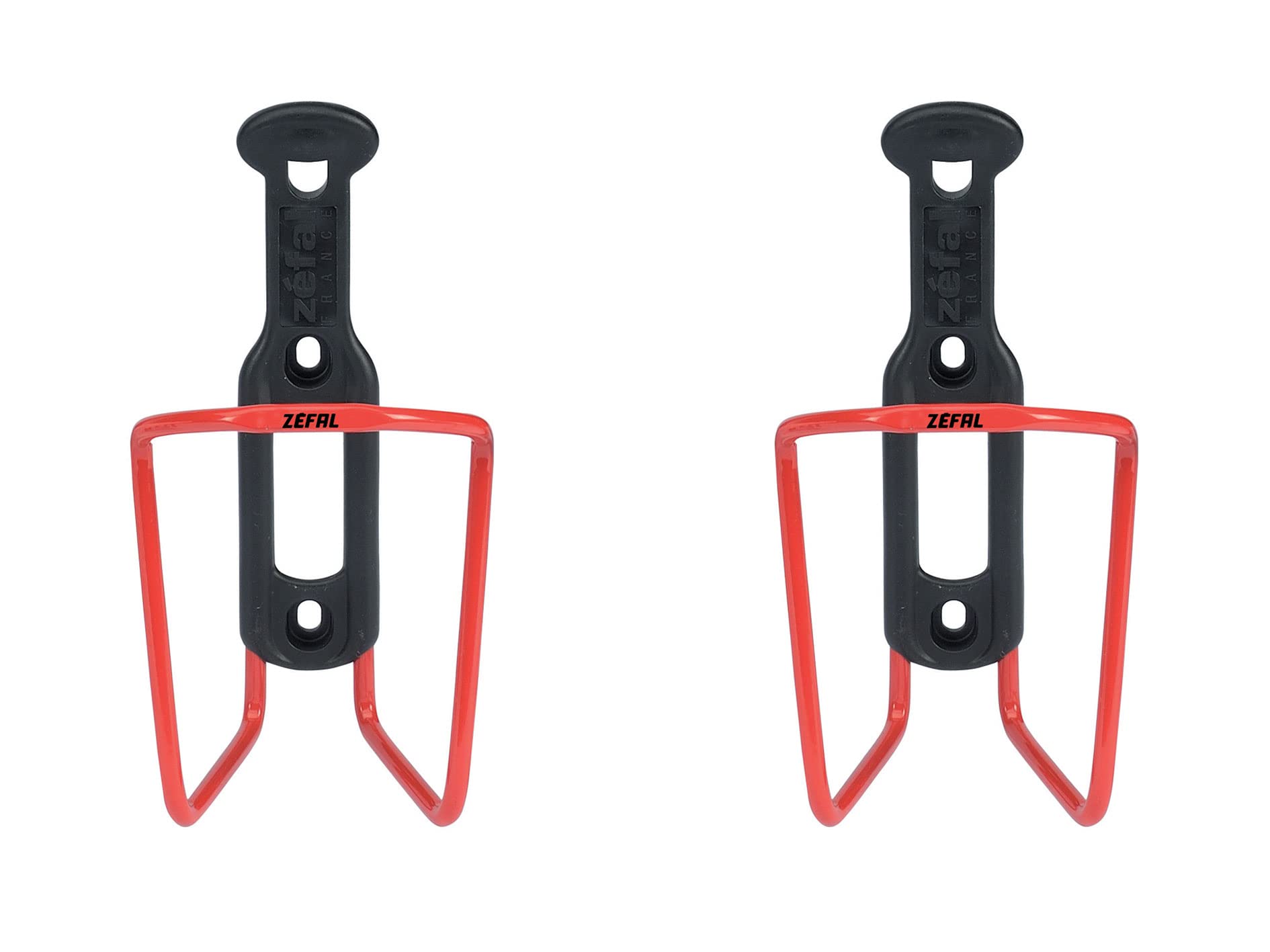 ZEFAL Bundle Pack - Aluplast 124 Aluminium Bicycle Water Bottle Cage, Universal, Red, 2 Pack