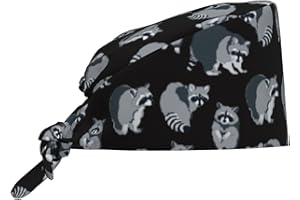 Working Cap Scrub Cap with Sweatband Adjustable Unisex Women Tie Back Hat Nurse Surgical Caps