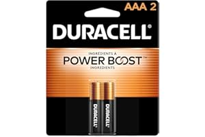 Duracell Coppertop AAA Batteries with Power Boost Ingredients, 2 Count Pack Triple A Battery with Long-lasting Power, Alkaline AAA Battery for Household and Office Devices