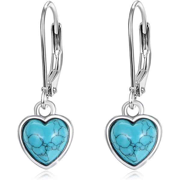 Pendentes Azul Cobalto, Pendentes Cuadrados Con Cerre De Palanca