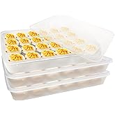 Jgalnim 3Pack Egg Trays,Deviled Egg Containers with Lid,Egg Container Carrier,Refrigerator Portable Egg Trays for 72 Eggs Sto