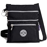 Cross Body Purse for Women, Nylon Waterproof Crossbody Bag for Women and Girls Fashion Flower Printing Star Shoulder Messenger Bag Cross Body Bag Purse