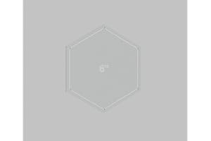 LaserThing Hexagon Quilting Template Set - 6" with 1/4" Seam Allowance - Durable Acrylic Templates for Quilting, Patchwork, Crafting, & Sewing Projects - Clear Templates for Accurate Designing