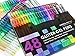 Gel Pens Glitter - 48 Coloring Gel Pen Set - Unique Colors - Professional Gel Pens for Adult Coloring Books by Doodle Art Pro