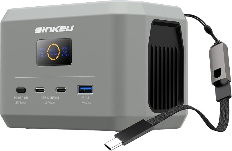 Tragbare Powerstation,96 Wh LiFePO4-Akku,USB-C 100W EIN-/Ausgang