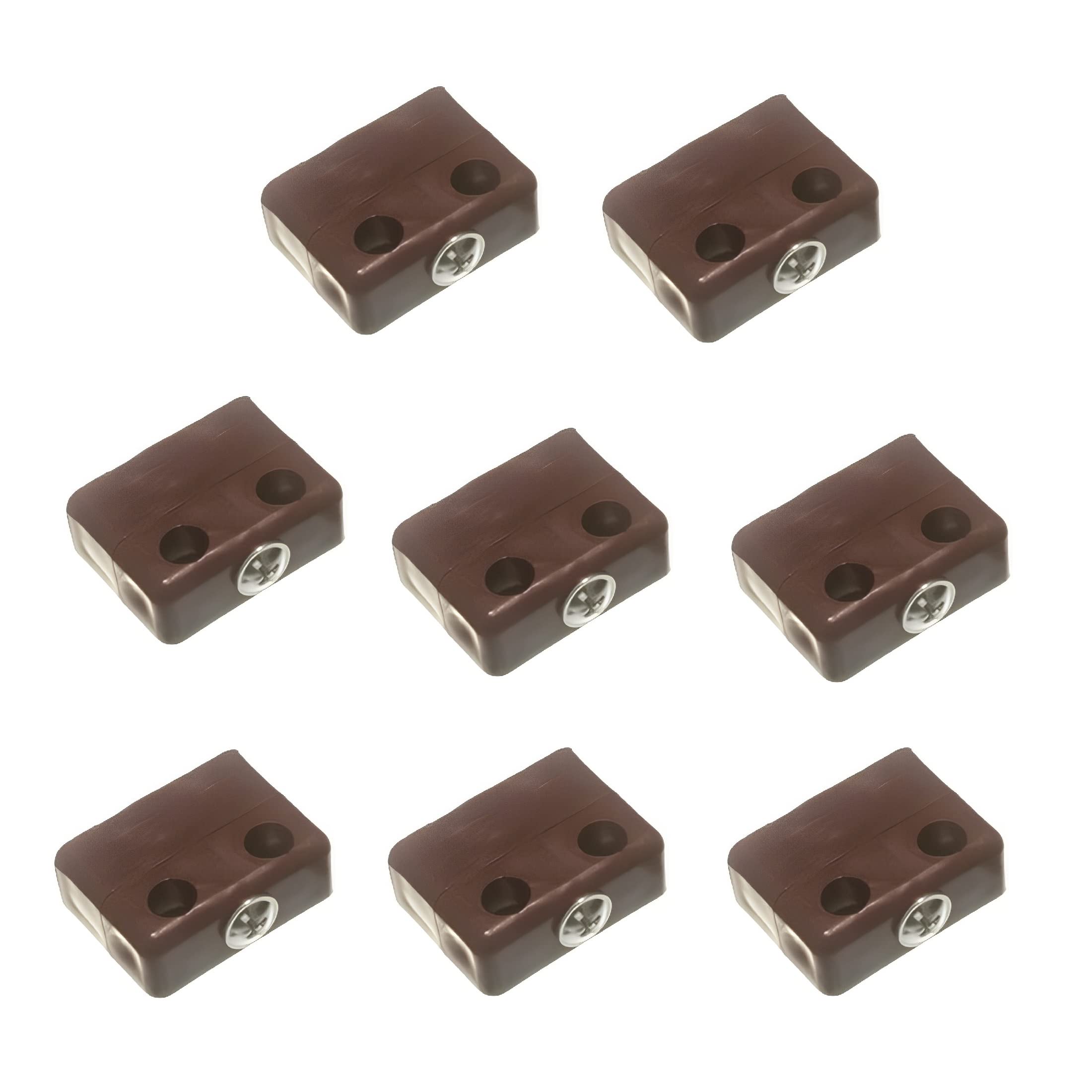 TERF® Heavy Duty Knockdown Fitting Brown Wood & Furniture Jointing Connector for Cupboard Kitchen Cabinet Wardrobe Bookcase Drawer and Multi Purpose use in Furniture - Pack of 8