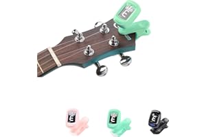 AXLOFO® Clip On Guitar Tuner For All Instruments, Ukulele, Guitar, Bass, Mandolin, Violin, Banjo, LCD Display, 360 Degree Rotating, Fast & Accurate (green)
