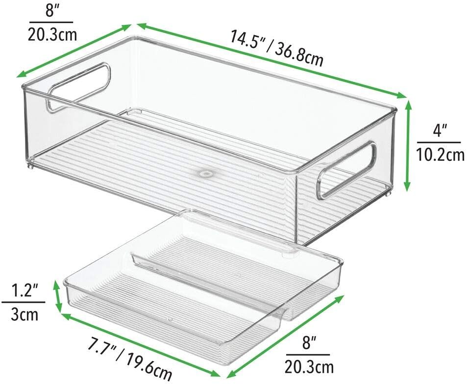 Cestino Contenitore 4 PZ Salvaspazio Frigo Colorato Cassetto