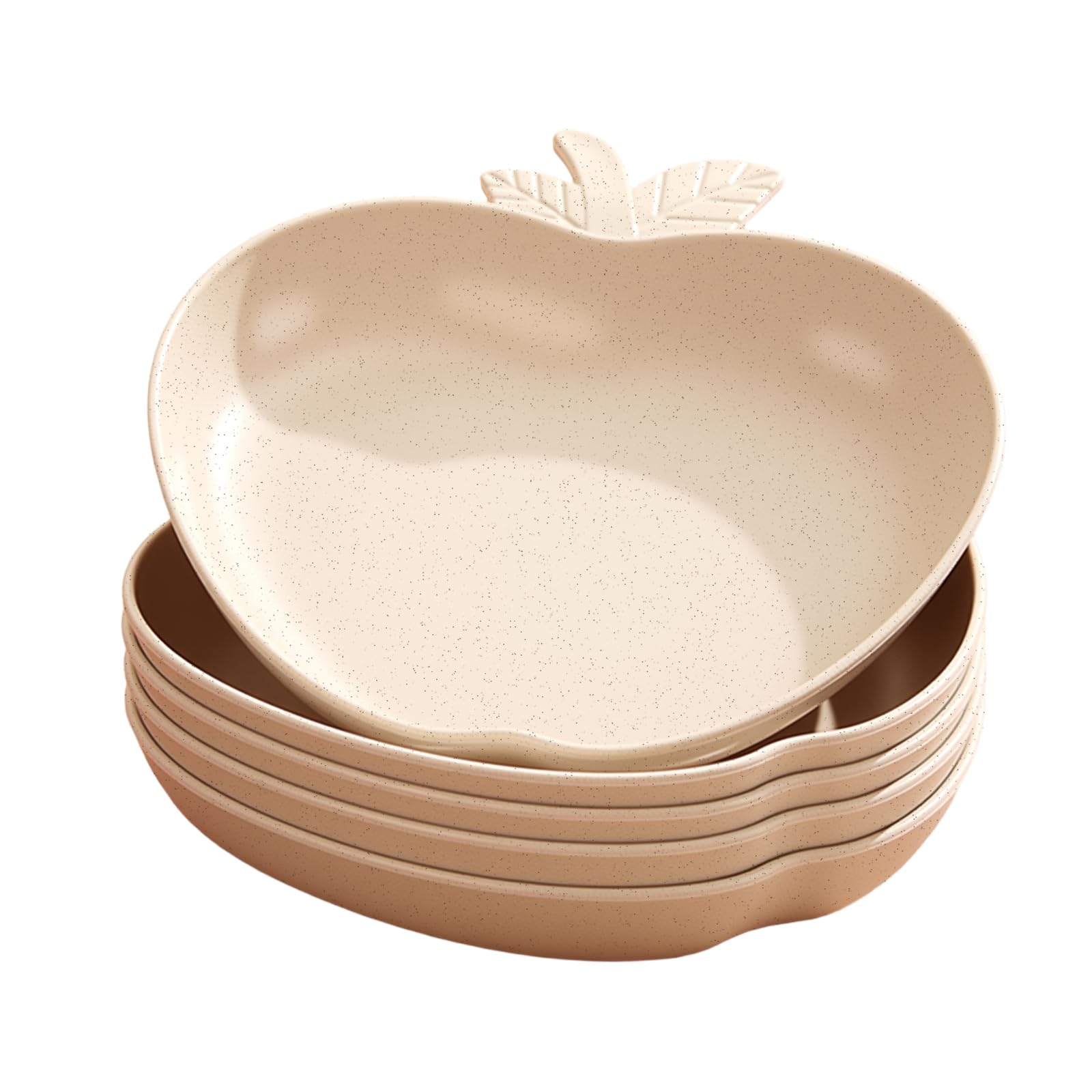 Photo 1 of Wumuzai 5 Pack Small Appetizer Plates, 6 Inch Wheat Straw Dessert Salad Plates, Pinch Bowls for Cooking Prep, Plastic Dipping Soy Sauce Dish, Dip Bowls for Party Condiments Side Dish Serving (Beige)