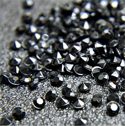 Regubi 10000 pcs 4.5mm Acrylic Clear Faux Round Diamond Crystals Treasure Gems for Table Scatters, Vase Fillers, Event, Arts &amp; Crafts, Birthday Favors, Wedding Decorations (black)