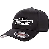 2015-20 Ford F150 Pickup Truck Outline Design Athletic Baseball Fitted Hat Cap