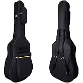 KUNOVA (tm) Classical Acoustic Electric Guitar 32 34 36 38 40 41 Carrying case, 5mm Paddding Bag, Max. 41" Full Size Guitar, 