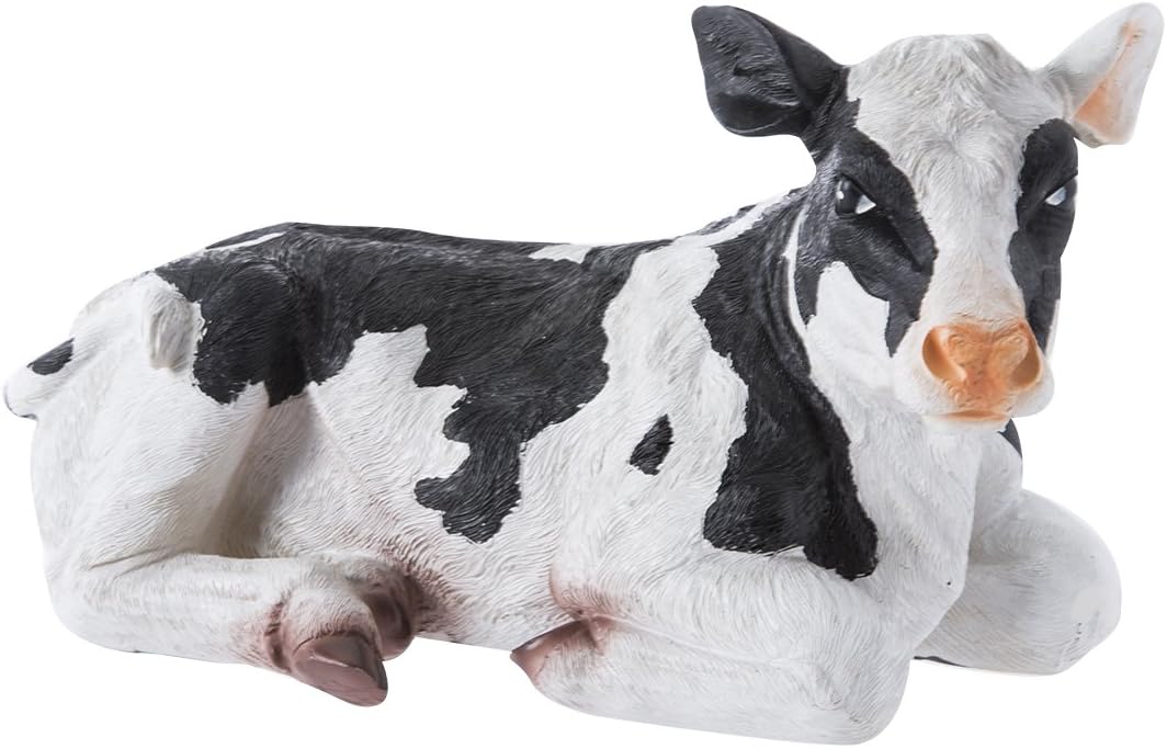 Calf Lying 35x19x19 Cm Resin Garden Decor Amazon Co Uk Garden Outdoors