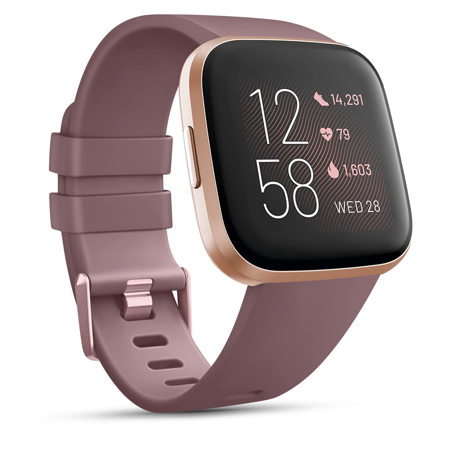 Fitbit Versa 2 Classic Silicone Sport Straps, Compatible with Fitbit Versa Lite & 2 (L, Smoke Violet)