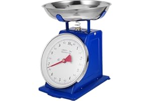 Cabilock Analog Kitchen Scale Mechanical Dial 10kg Stainless Steel Food Scale Detachable Tray for Cooking Baking Weighing Ing