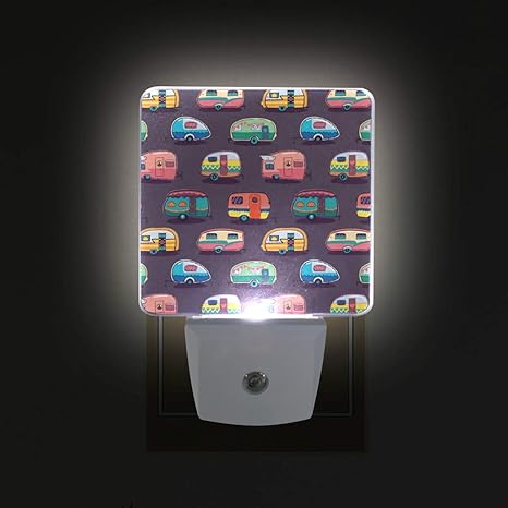 Happy Camper Led Night Lights With Auto Dusk To Dawn Sensor Plug