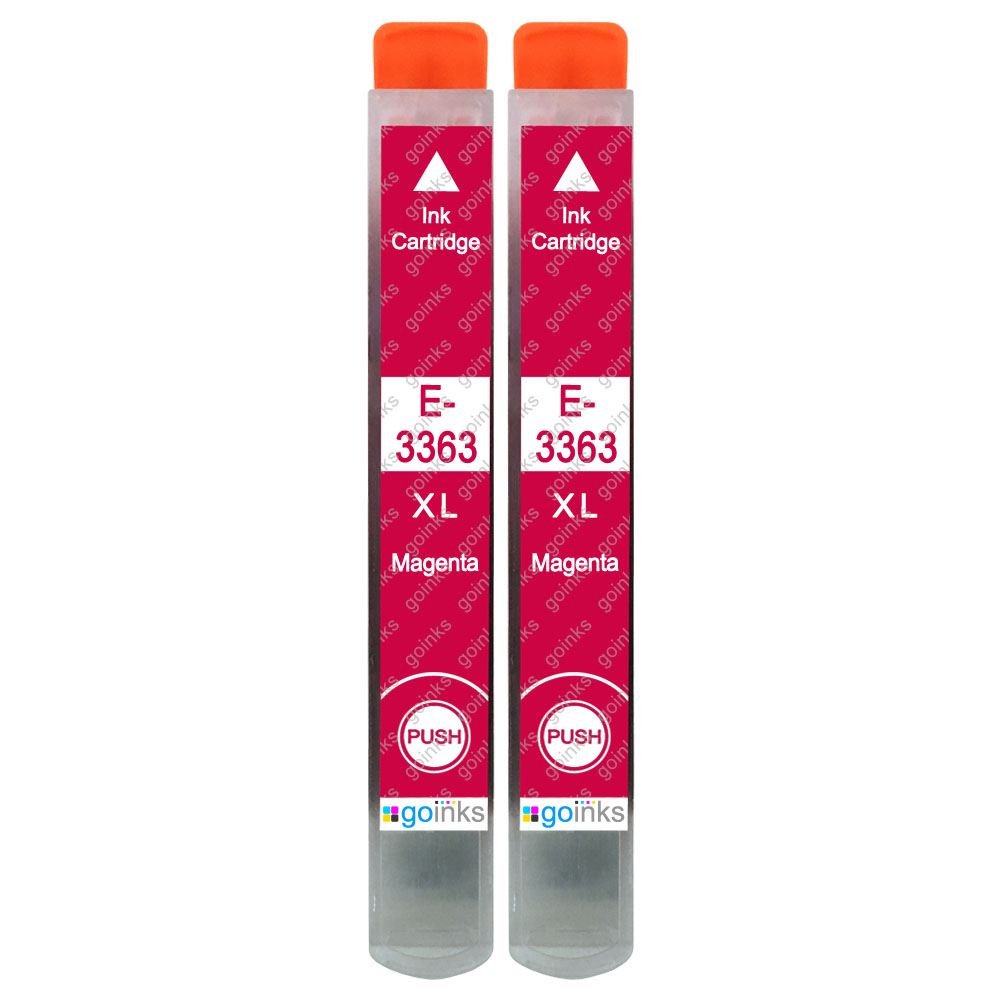 Go Inks 2 Magenta Ink Cartridges to replace Epson T3363 (33XL Series) Compatible/non-OEM for Epson Expression Premium Printers, High Capacity (XL)
