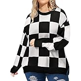 RITERA Plus Size Sweater for Women Pullover Crewneck Knit Side Split Sweatershirt Winter Casual Basic Oversize XL-5XL