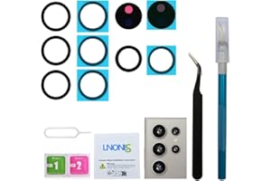 LNONLS 5Pcs OEM Galaxy S24 Ultra 5G Back Rear Camera Glass Lens Replacement for Samsung Galaxy S24 Ultra Back Camera Glass S928 6.8 inch with Adhesive Preinstalled and Repair Toolkit (S24 Ultra)