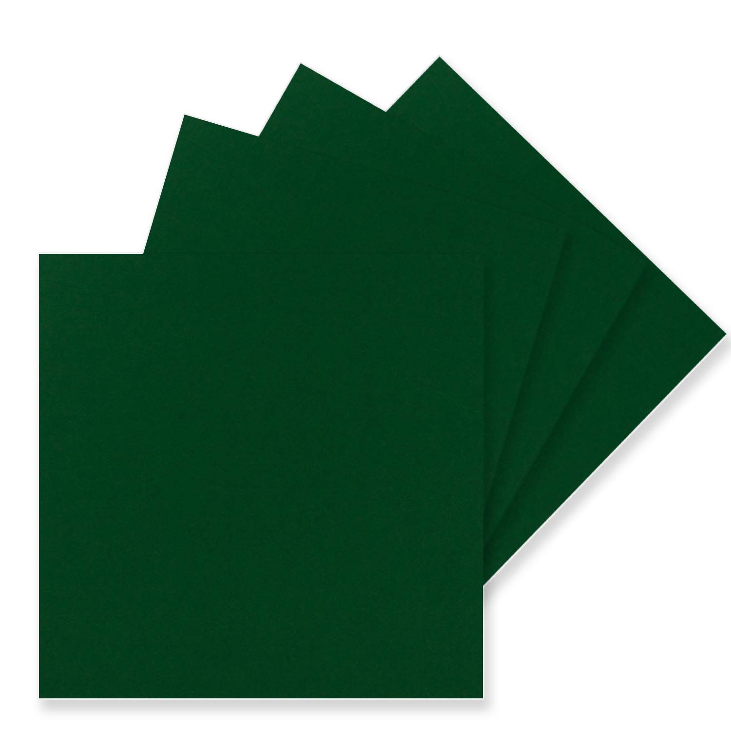 FarbenFroh by GUSTAV NEUSER 50 single cards square 15 x 15 cm in dark green (green) 240 g/m² blank craft cards, postcards, craft cardboard in clay paper quality — image 1
