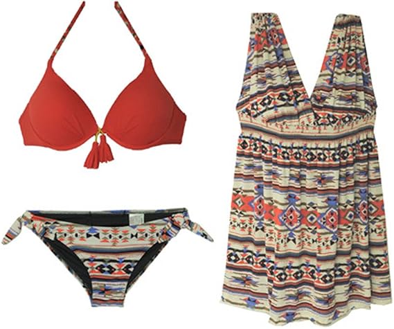 Amazon 水着 みずぎ ミズギ レディース タンキニ ビキニ 可愛い セクシー パピルス 2カラー 3点セット L Rev ビキニ セパレーツ 通販