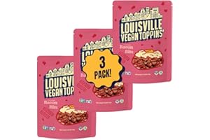 Louisville Vegan Jerky – Toppins’ Bacon Bits, Vegetarian and Vegan Meat - Non-GMO Soy Protein, Gluten-Free High Protein Vegan Snacks (3 oz, 3 - pack)