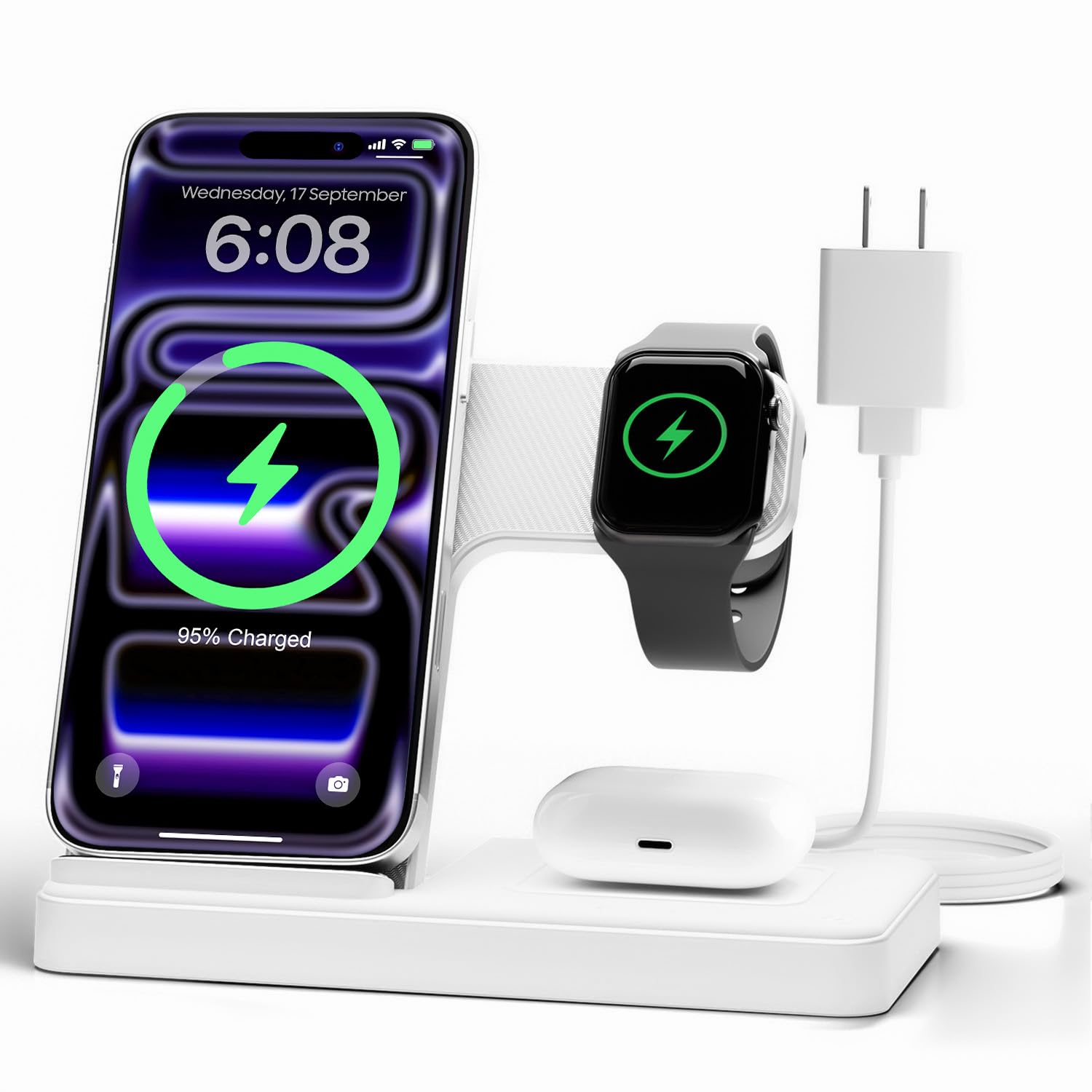 GETPALS Wireless Charger iPhone Charging Station for Apple Multiple Devices