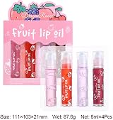 Pakivs 4 Pcs Fruit Lip Gloss Set Transparent Moisturizing Plumper Rolling Ball view 6
