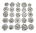 L'VOW Silver Crystal Pearl Brooches Brooch Pins Bouquet Kit Pack of 12