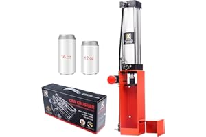 KANBOL Wall-Mounted Pneumatic Can Crusher for 12oz & 16oz Aluminum Cans Recycling - Durable Black Design, Ideal Festive Gift,