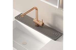 Faucet Mat for Kitchen Sink, Diatomite Fast Drying Stone Sink Tray, Super Absorbent Stone Splash Guard Drip Mat for Kitchen a