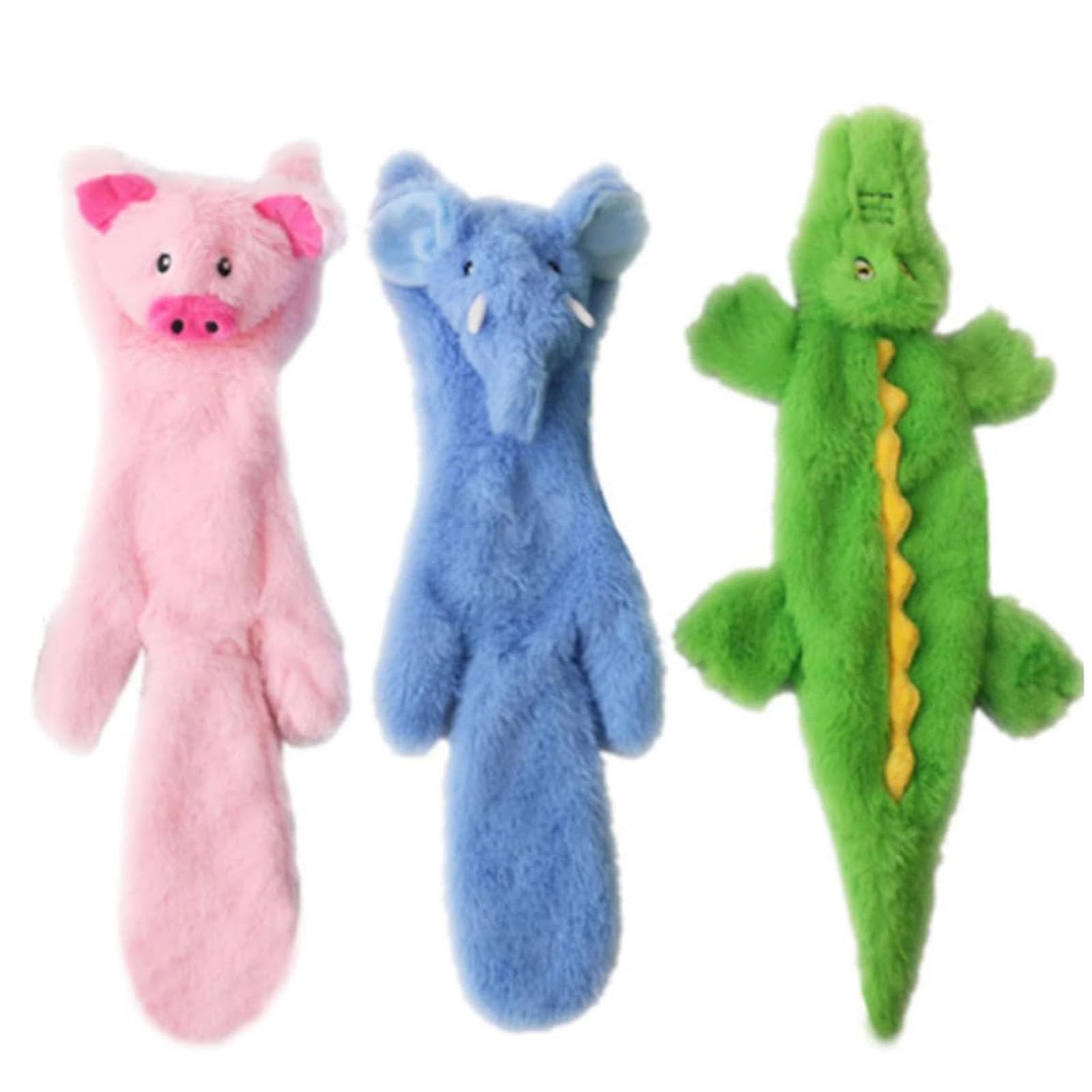 Dog Squeak Toys, No Stuffing Plush Dogs Chew Toy for Small Medium Large Breed Chewer Squeaky Pet Supplies Tough Durable