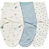 insular Baby Swaddle Wrap, Swaddle Blanket for Newborn and Infant, Adjustable Swaddling Set for Boy and Girl, Soft Cotton Baby Sleep Sack 3 Pack, Snail&Hedgehog, Small(0-3 Month)