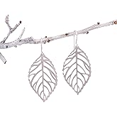 Small Leaf Earrings/Dainty Dangle Leaf Jewelry/Gold or Silver