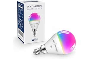 Lightinginside G16.5 E12 Smart Light Bulbs 50W Equivalent, WiFi Candelabra LED Light Bulb Compatible with Alexa/Google Assist