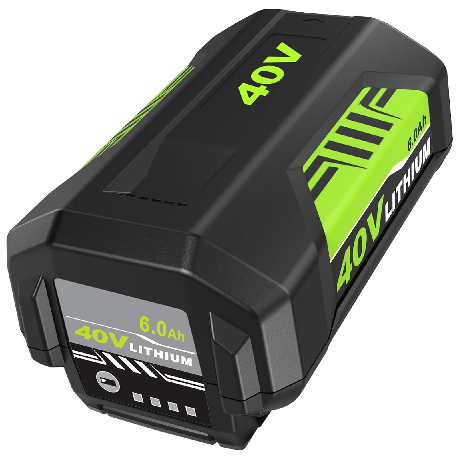 Photo 1 of 1-Pack 6000mAh Replacement for Ryobi 40V Battery 6.0Ah Compatible with Ryobi 40 Volt Lithium Battery OP4026 OP40601 OP4050A OP4040 OP4030 OP4050 Compatible with 40V Cordless Power Tool (Green)