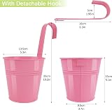 GIOVARA 10Pcs Large Metal Hanging Flower Pot Set Assorted Colors view 5