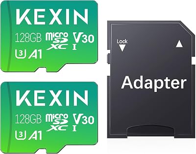 KEXIN 128GB Micro SD Card XC UHS-I A1 Class 10 100MB/s 2 Pack