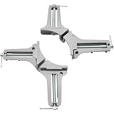 PONY 2-Pack 90 Degree Corner Clamps, 3" Max Opening, 200 lbs Clamping Force | Adjustable Right Angle Clamps for Woodworking, Furniture &amp; DIY Projects, Aluminum Alloy Body &amp; 1/2" Clamping Height
