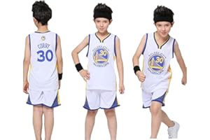 BAOBAOYU Youth Basketball Jersey for Boys and Girls, Kids Classic Basketball Jersey Shirt Tops & Shorts Outfit Set